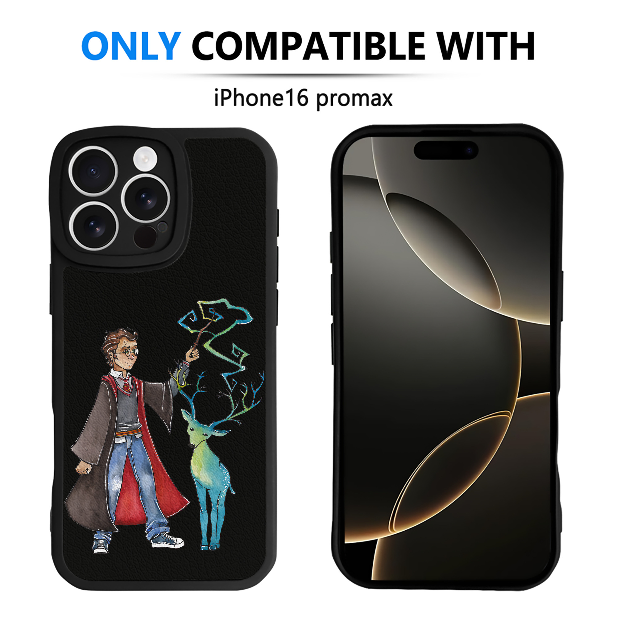 （画像用） Harry Potter ハリー・ポッターシリーズ 【iPhone 16シリーズ対応】シリコンスマホケース（レザー調） 材質：シリコン